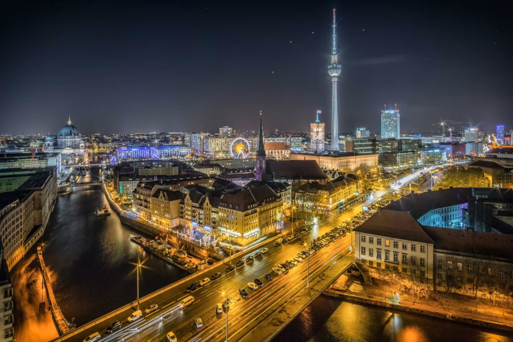 Berlin, Germany at Night